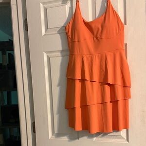 Orange Tiered Dress